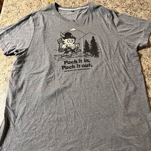 New unisex The Landmark Project Woodsy Owl gray t shirt